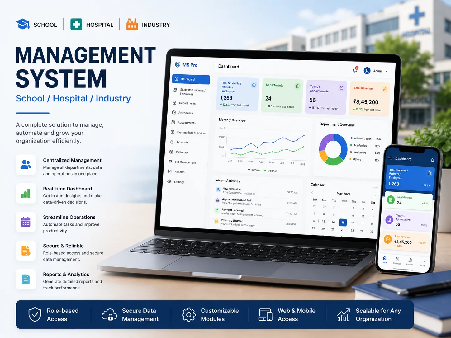 Management System (School / Hospital / Industry)